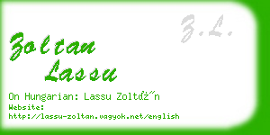 zoltan lassu business card